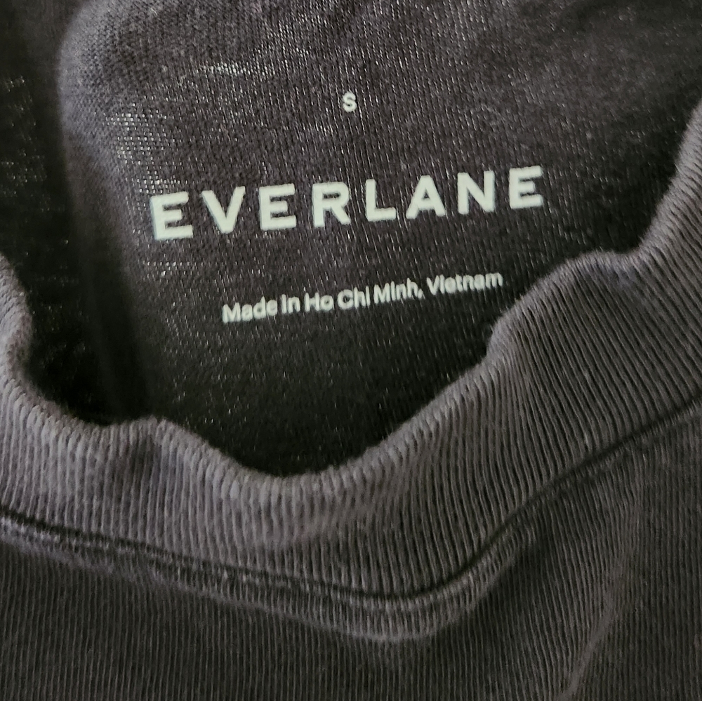 Everlane The Long Weekend Sleeveless Side Slit Midi Dress Cotton Black Small - Picture 8 of 10